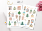 Preview: Houses Pastel Christmas Sticker Set